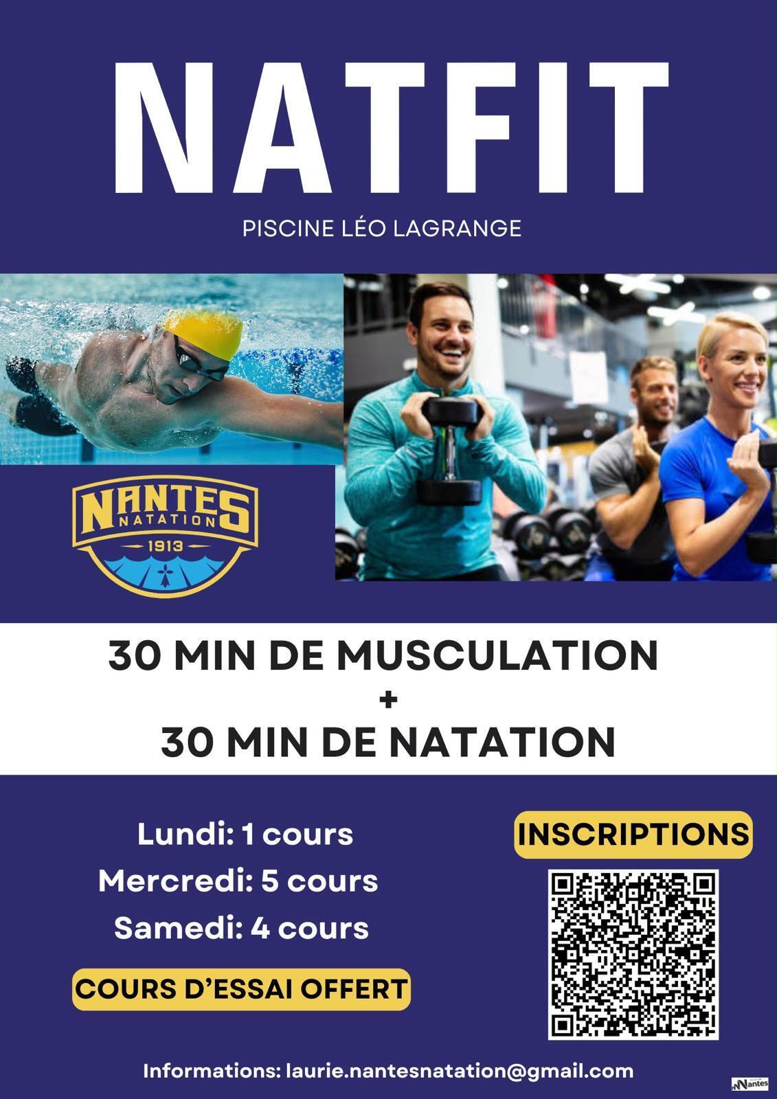 Activité NatFit, un mélange de natation et de renforcement physique