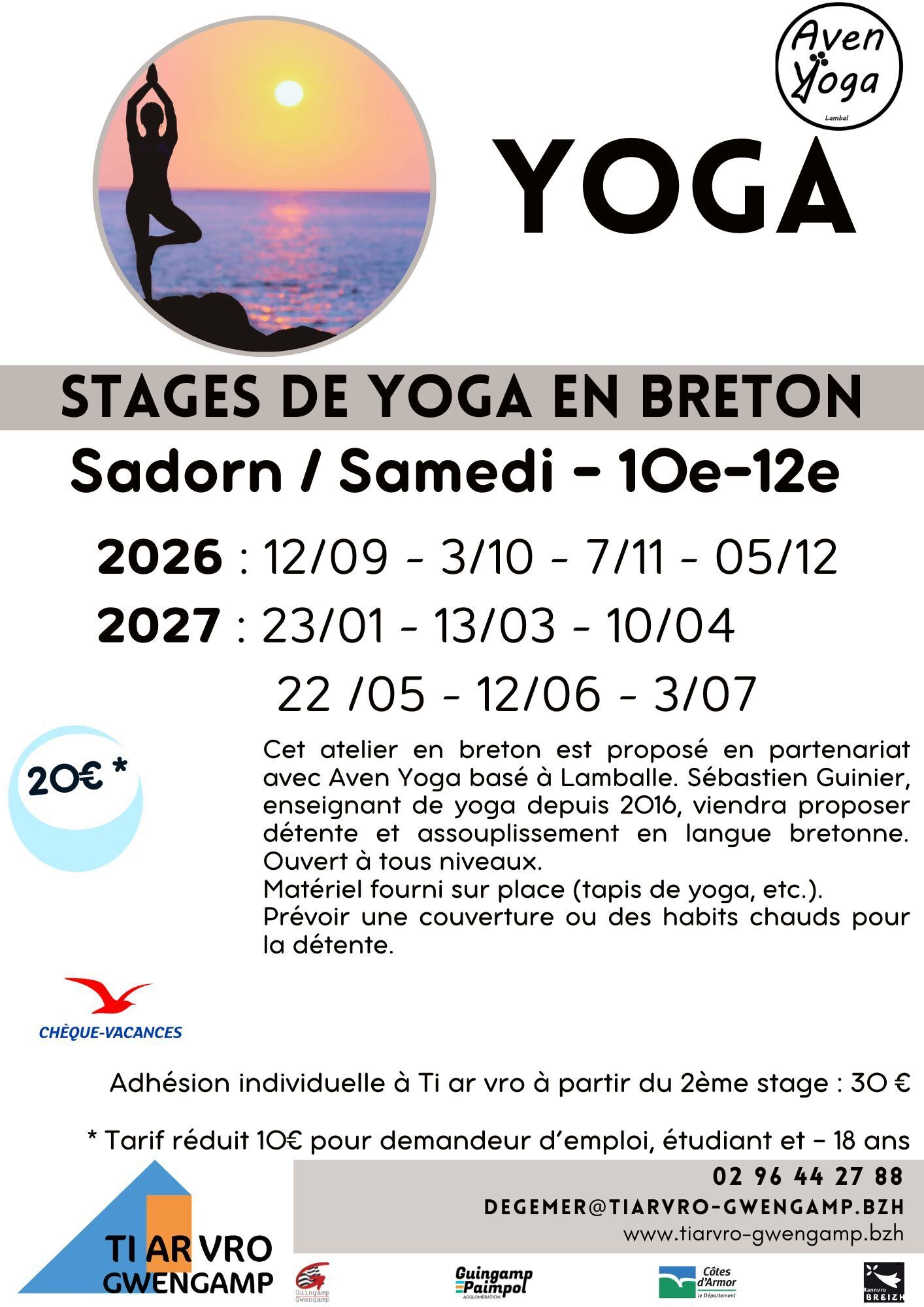 Stages de yoga en breton