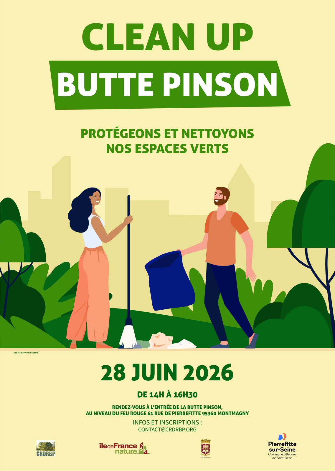 Contribuons au nettoyage de la Butte Pinson !