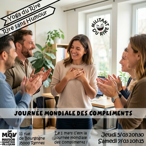 Le dimanche 1 mars c'était la journée mondiale des compliments. Une fois de plus nous rirons beaucoup et tous ensemble d'un thème d'actualité.