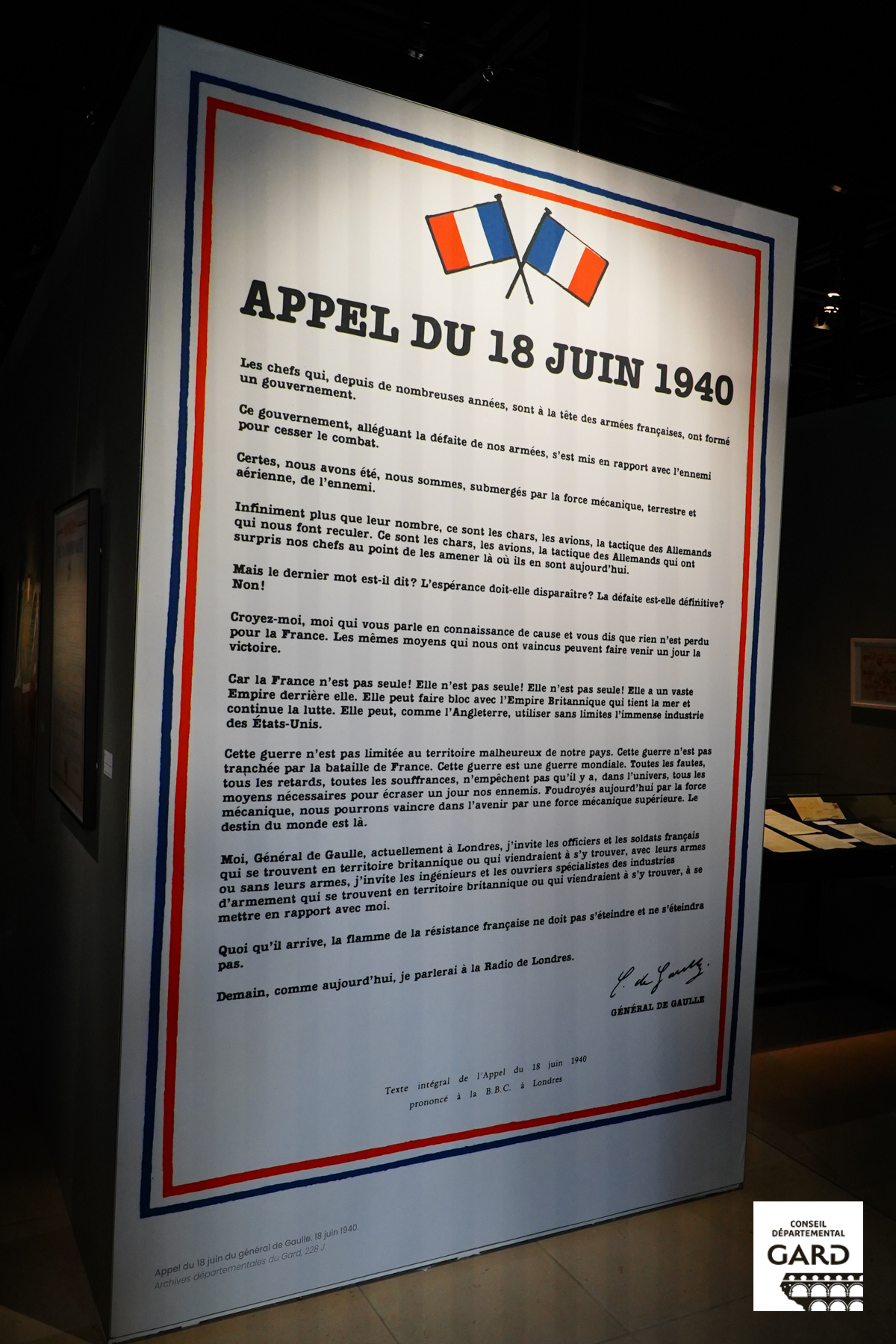 Visite libre de l'exposition : « Le temps de la guerre.1939-1945 dans le Gard »