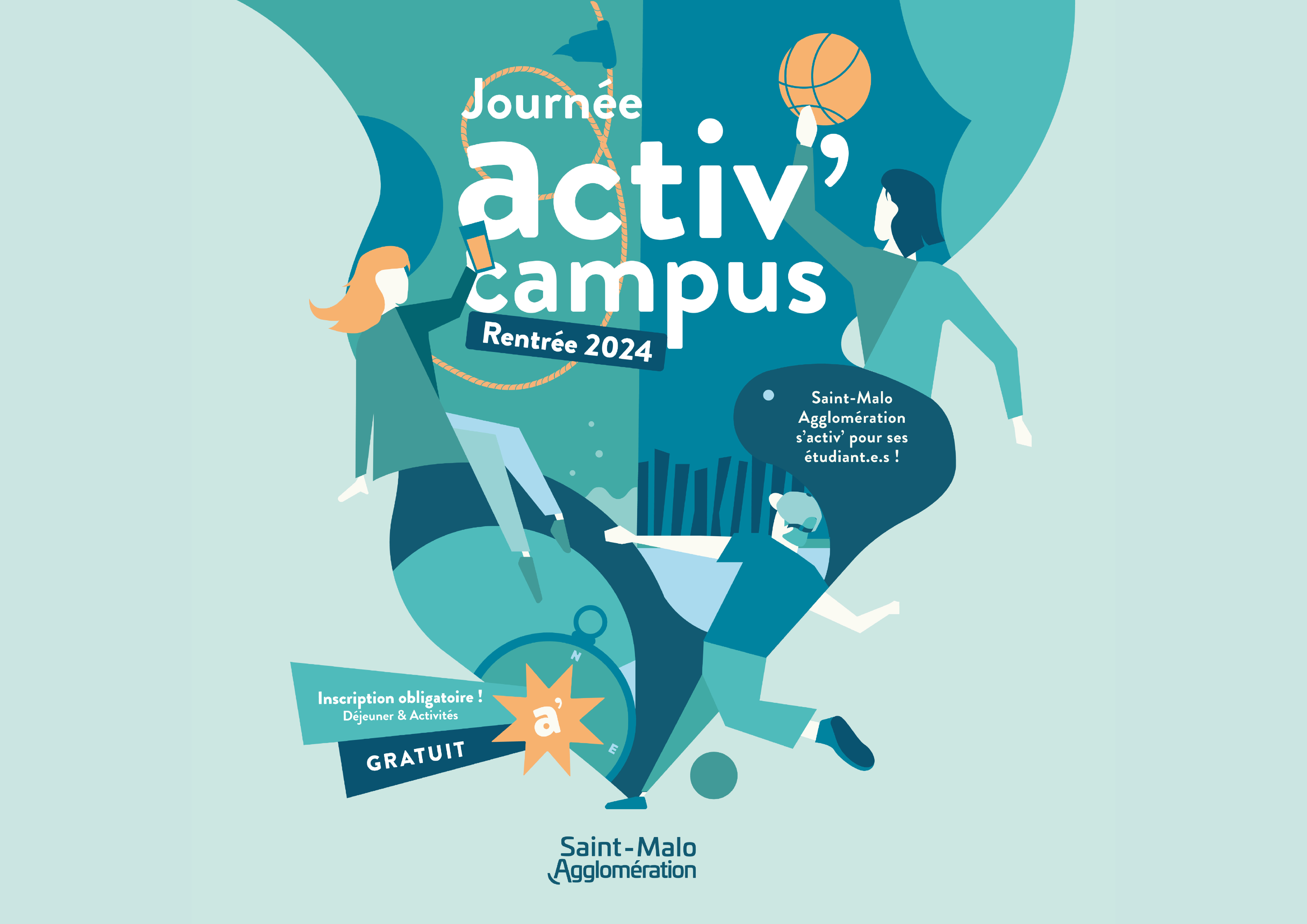 Organisé par Saint-Malo Agglomération en partenariat avec l'IUT de Saint-Malo, Activ’ Campus propose à tous les étudiants de l'agglomération un évènement de rentrée sportif et ludique.