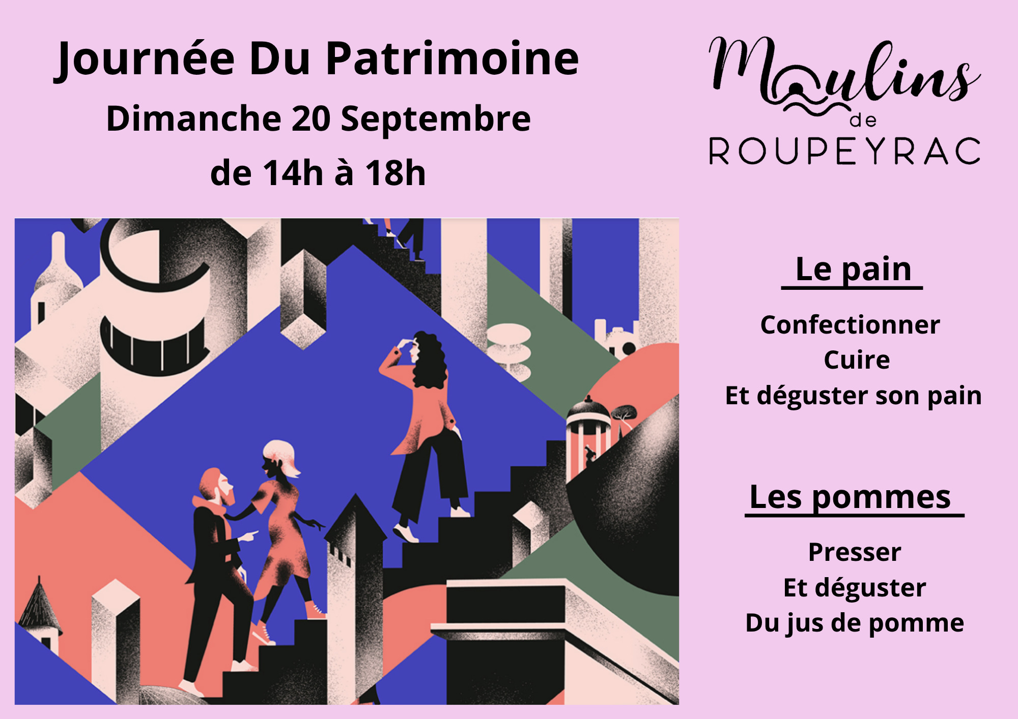 Journée du patrimoine aux Moulins de Roupeyrac