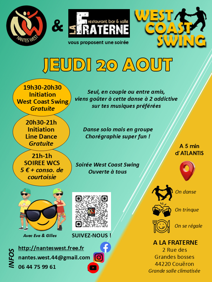 Initiations West Coast Swing & Line Dance + Soirée WCS