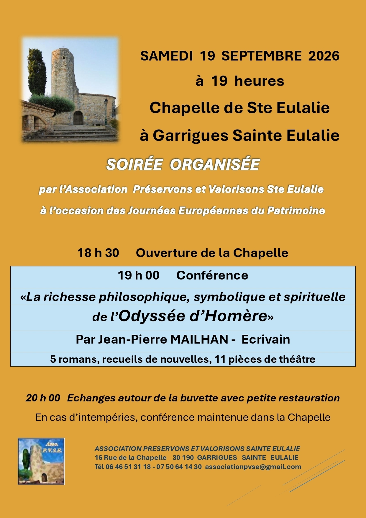 Conférence "La richesse philosophique, symbolique et spirituelle de l’Odyssée d’Homère"