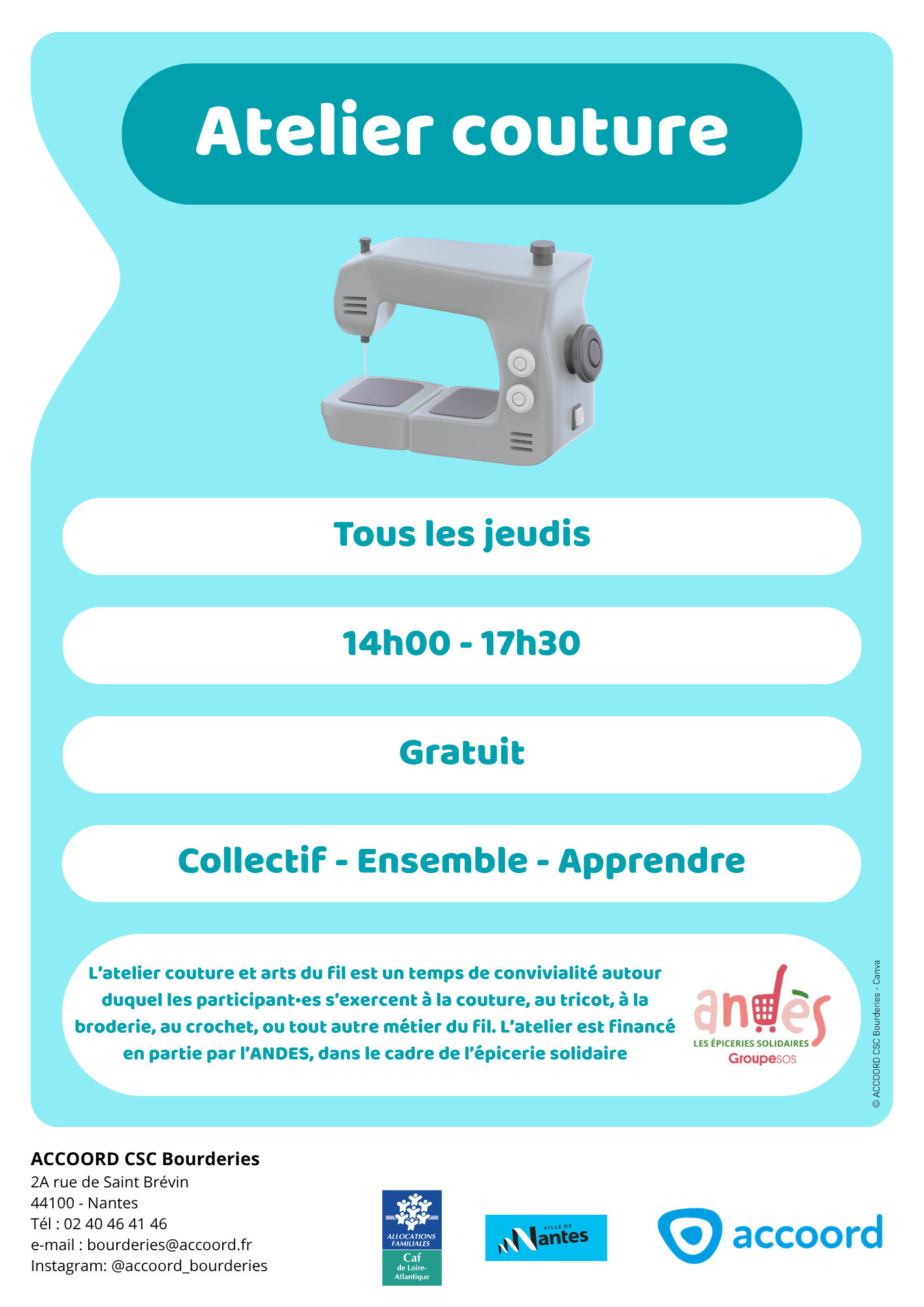 Atelier couture et arts du fil