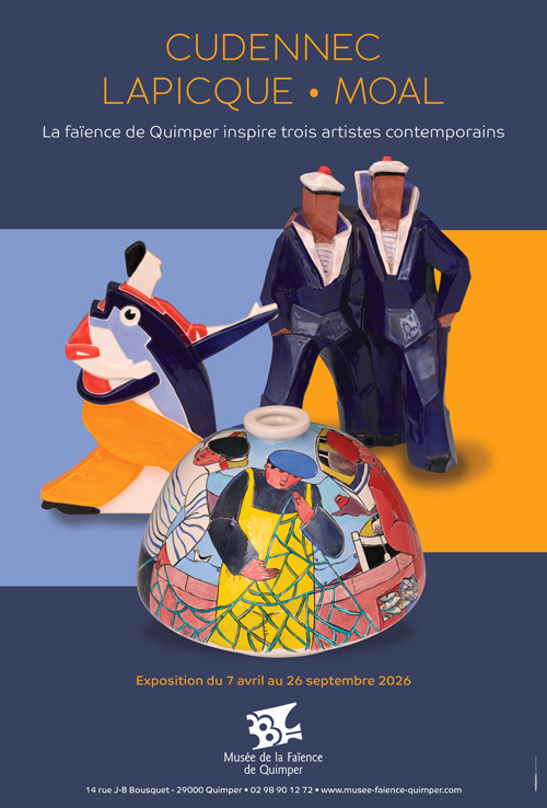 Cudennec, Lapicque, Moal - La faïence de Quimper inspire trois artistes contemporains
