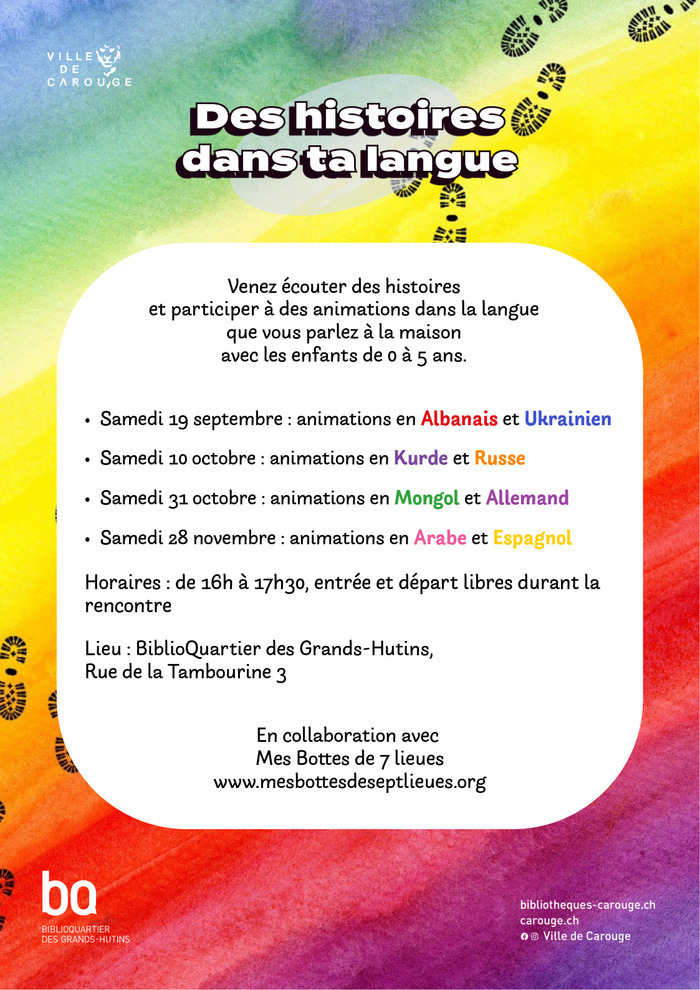 Des histoires dans ta langue : animations en allemand et mongol