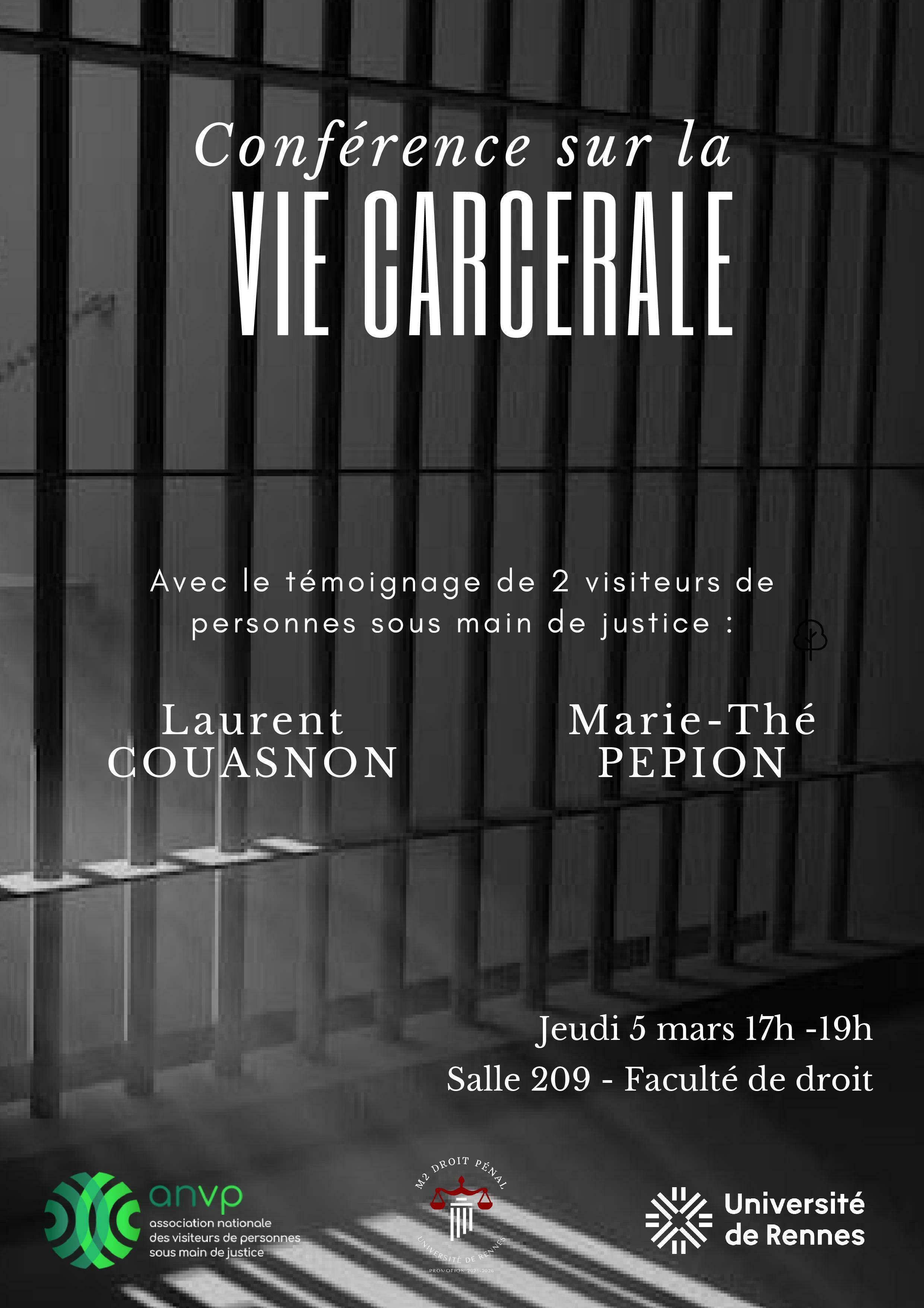 Rencontre et témoignages de 2 visiteurs de personnes sous main de justice