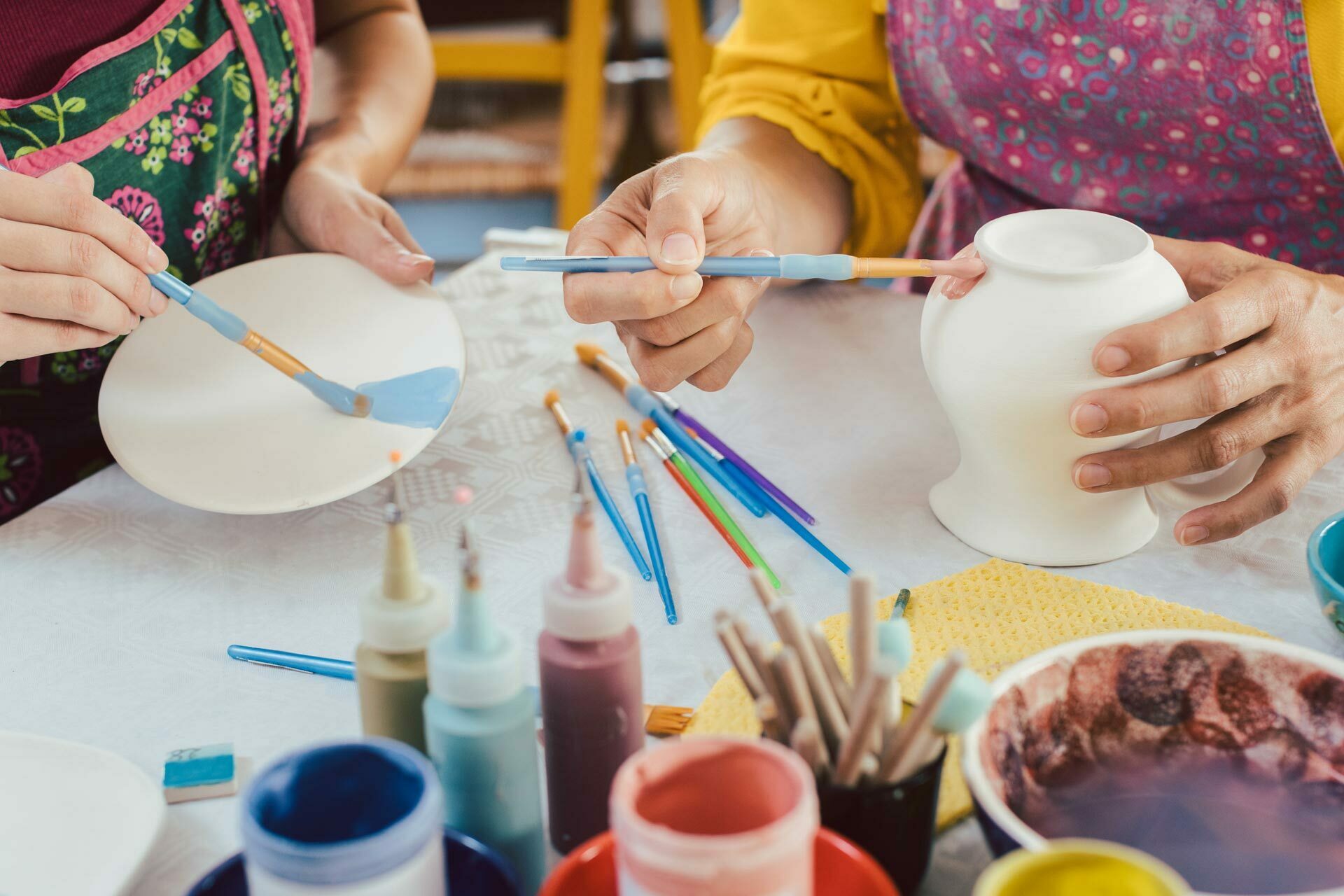 Peinture sur poteries