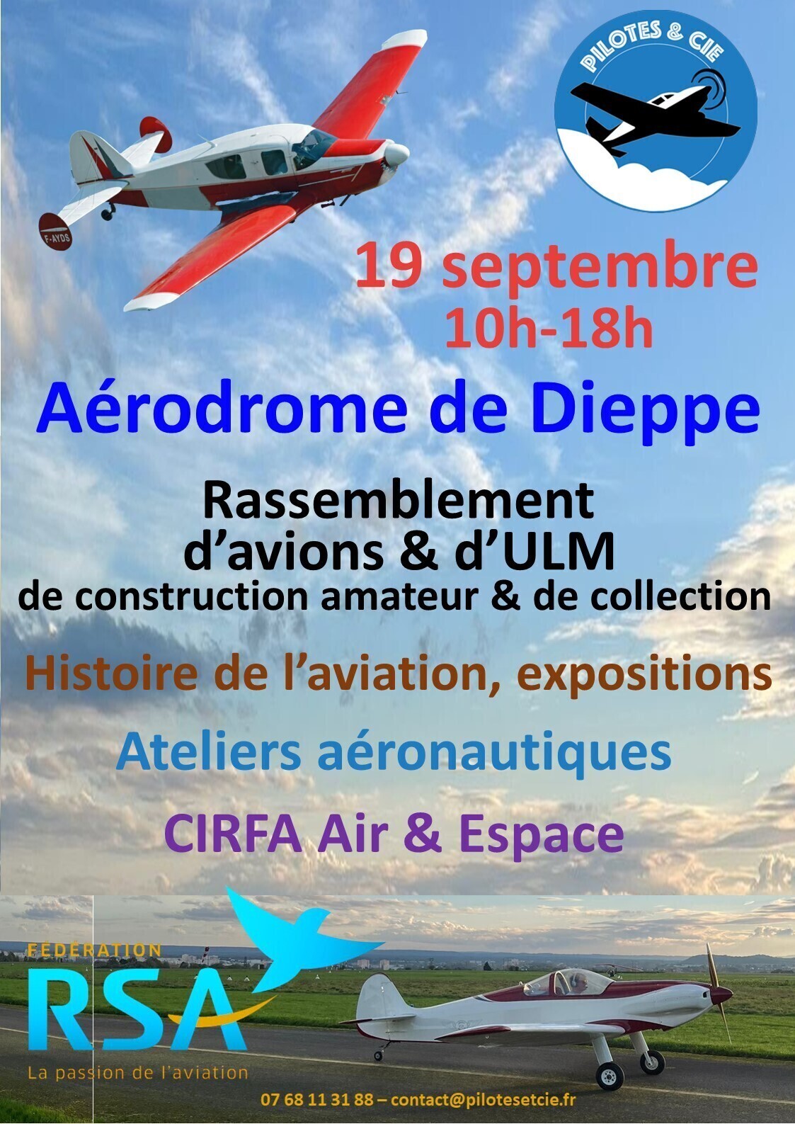 Exposition sur l'histoire de l'aviation autour de Dieppe