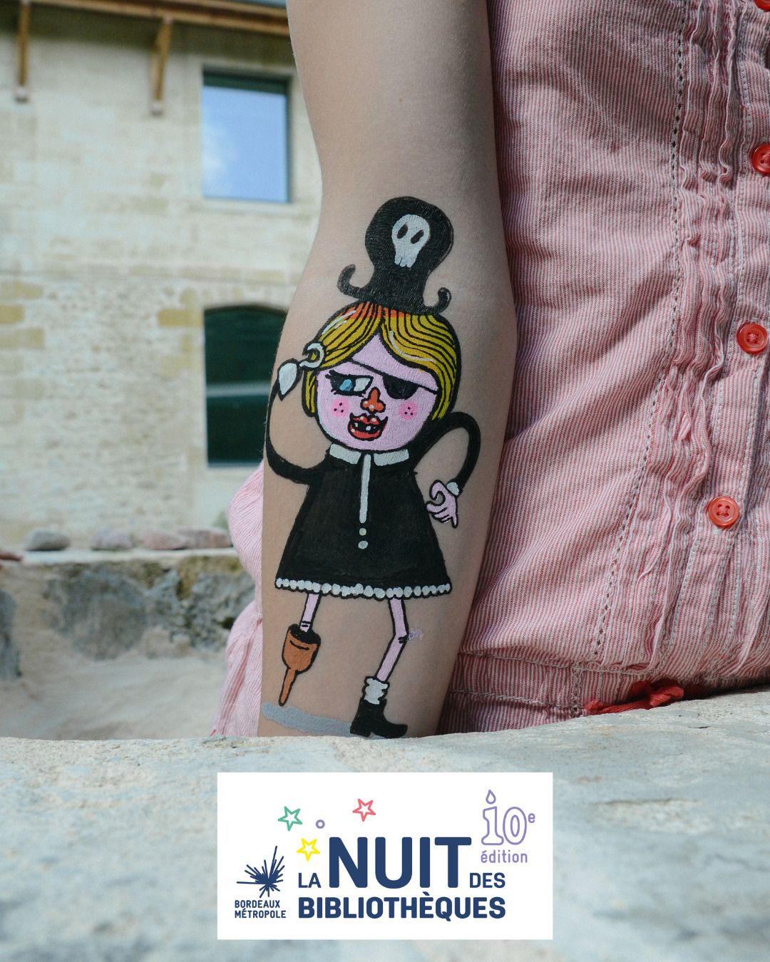 La Nuit des bibliothèques : tatouages éphémères des Skinjakin