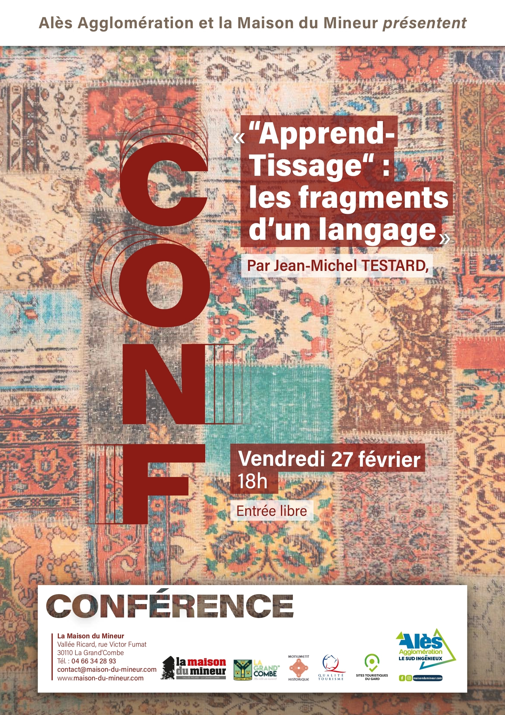 Conférence " Apprend-Tissage : les fragments d’un langage " par Jean-Michel TESTARD