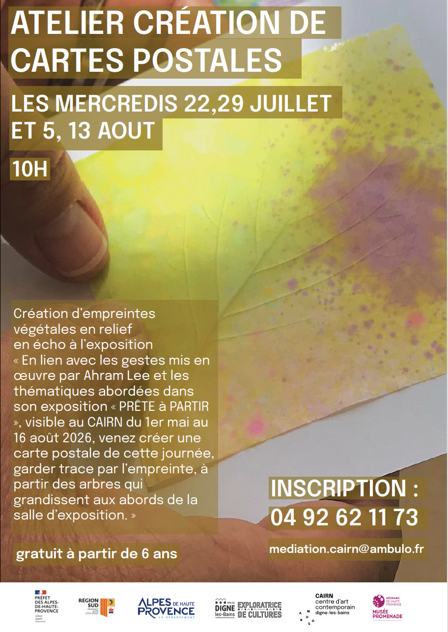 Atelier création de cartes postales