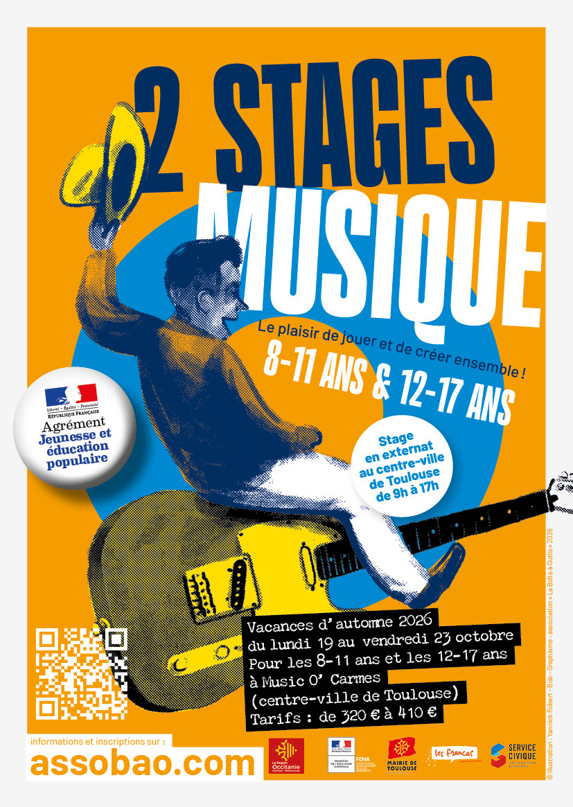 Stage musique ado à Toulouse octobre 2026