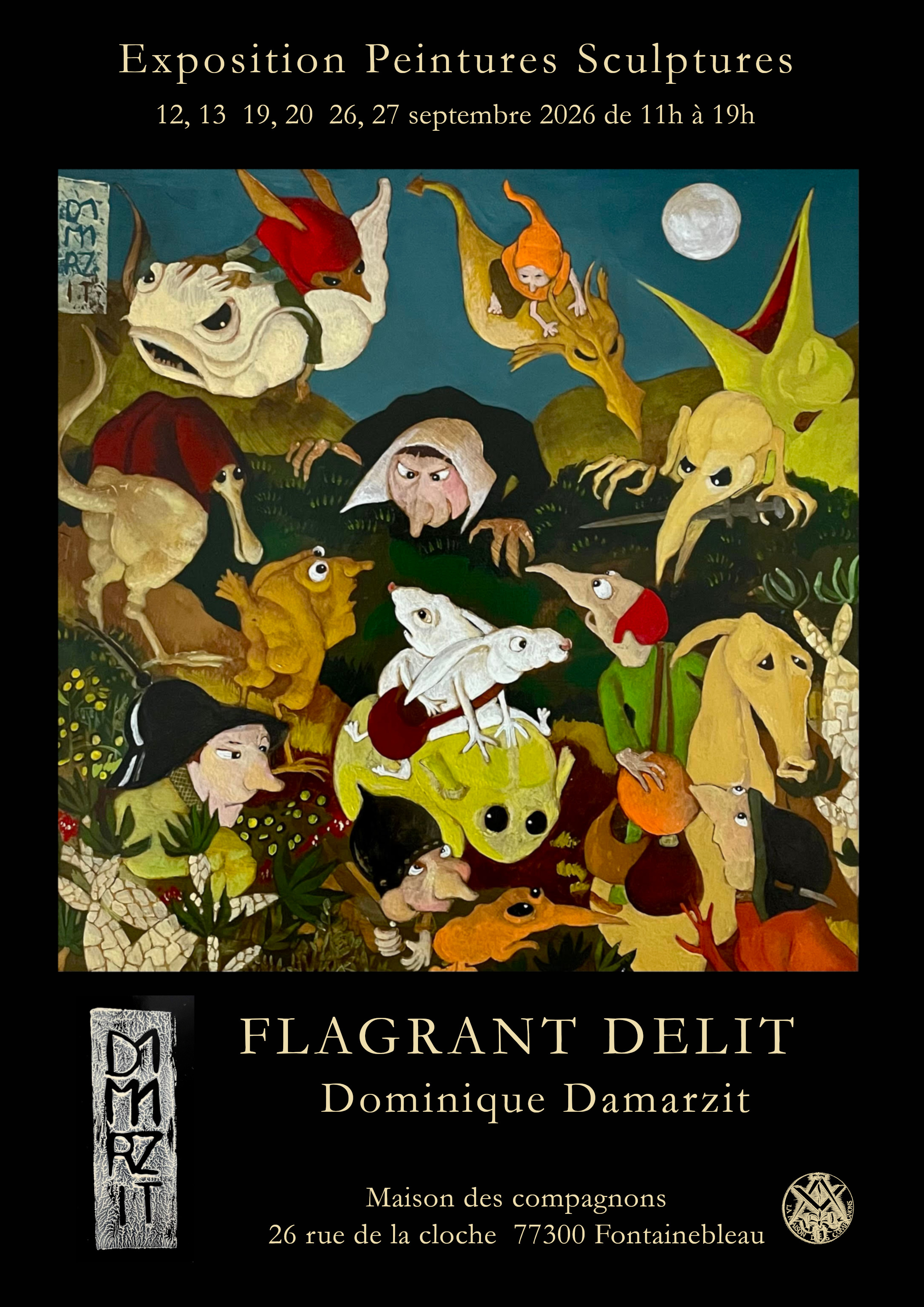 Aperçu de la Maison des Compagnons, exposition peintures et sculptures
