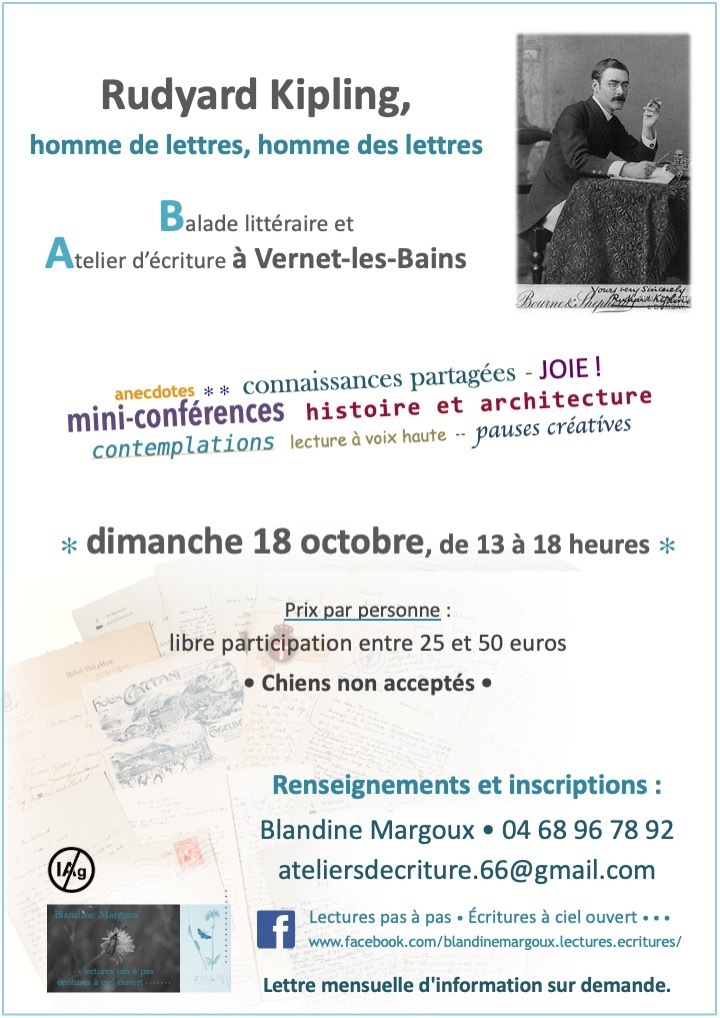 Rudyard Kipling • Balade conférencière & Atelier d'écriture en plein air
