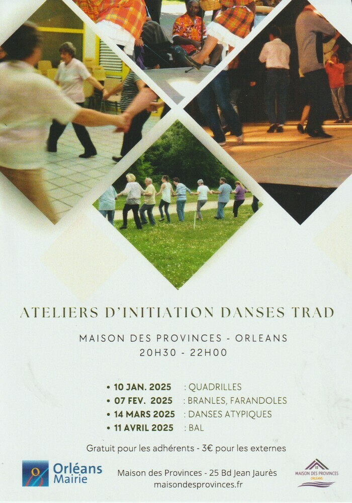 Ateliers danses TRAD - Maison des Provinces Orléans