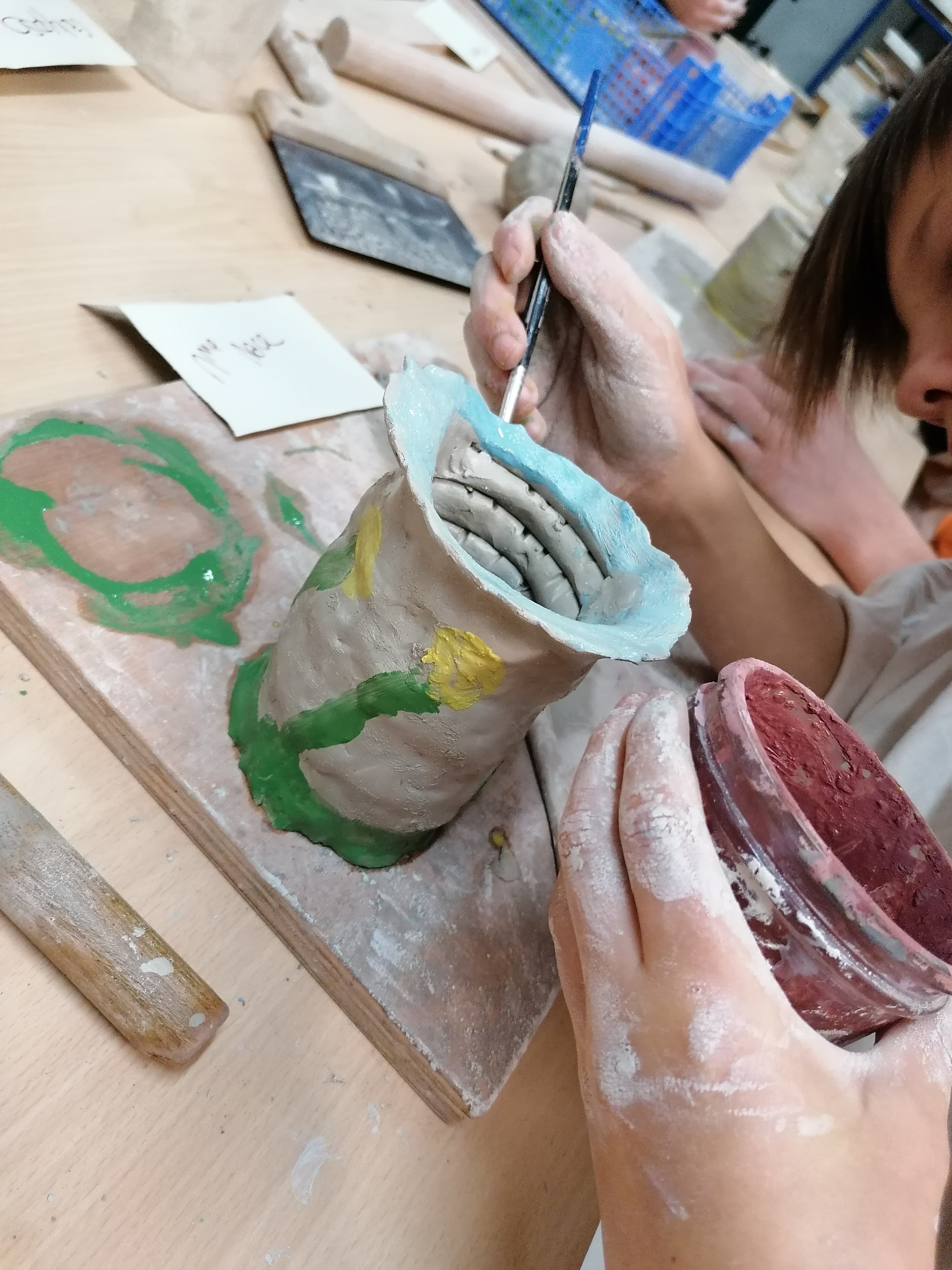 Les artistes à l'atelier