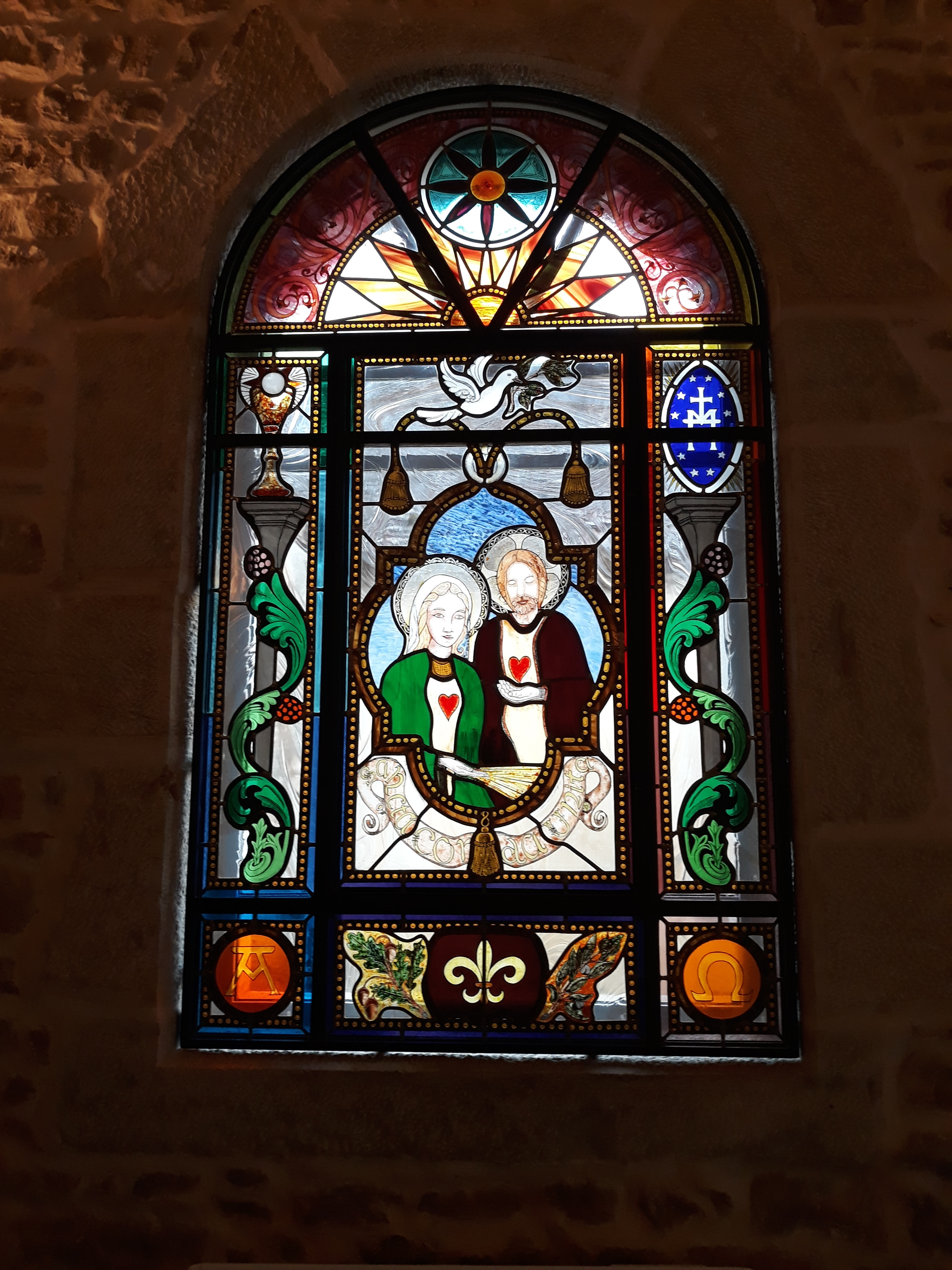 Démonstration : créations de vitraux d'art sacré