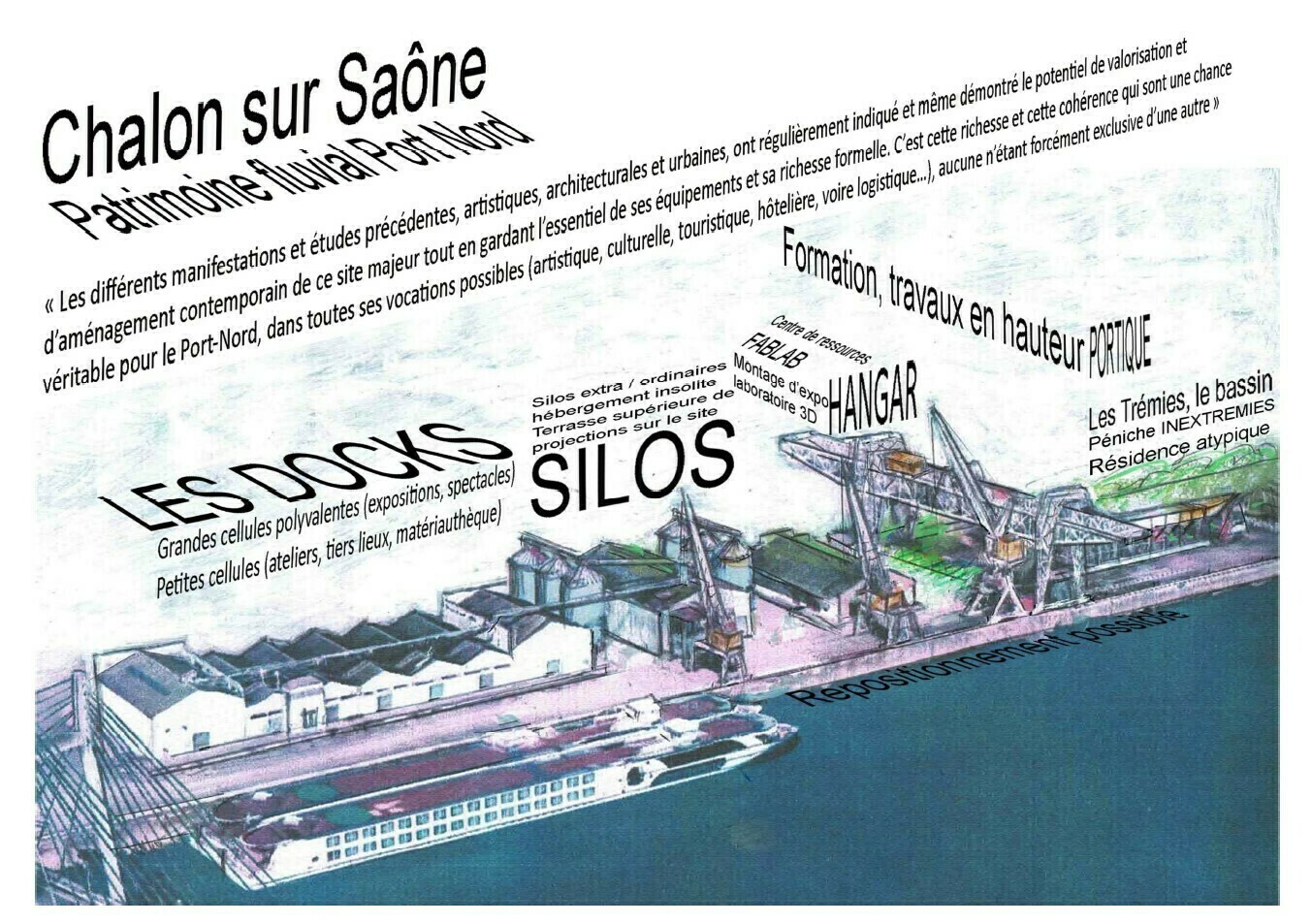 Exposition au Port Nord de Chalon-sur-Saône