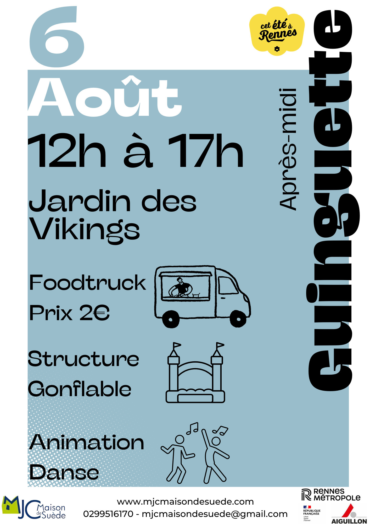 📣 6 août – Guinguette MJC Maison de Suède à Copenhague !