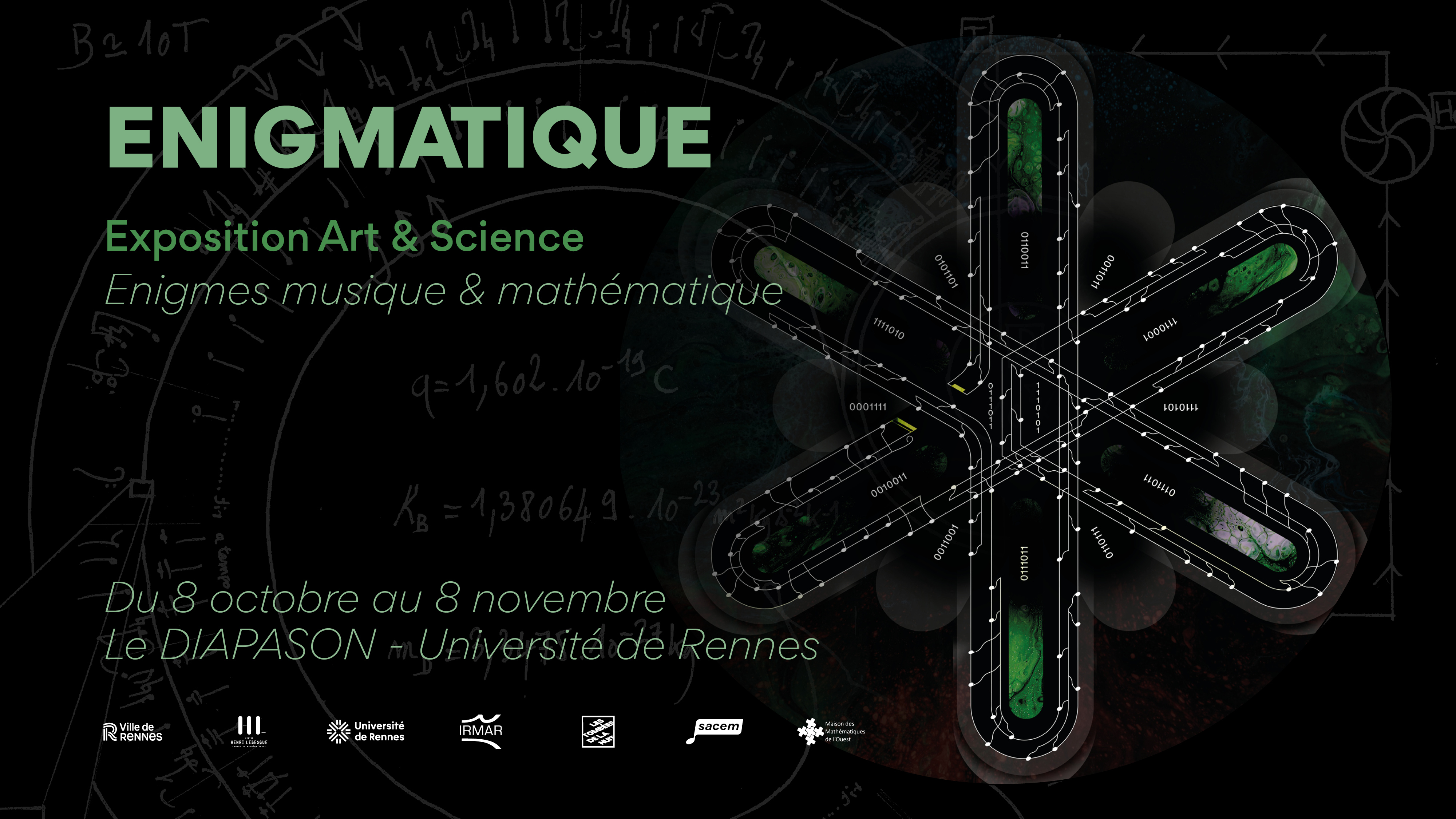 Le compositeur Thomas Menuet a créé 10 énigmes avec des chercheurs en mathématiques. Elles sont exposées au Diapason jusqu'au 8 novembre.