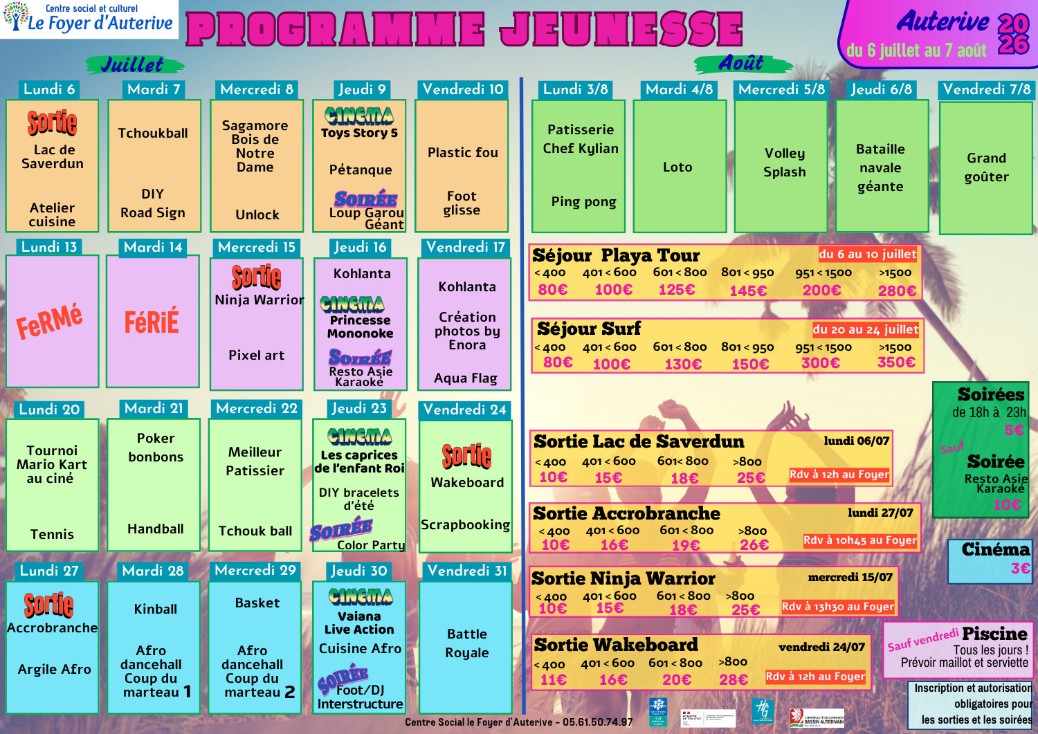 Programme Espace Jeunes (11-17 ans) - Centre Social et Culturel le Foyer d'Auterive