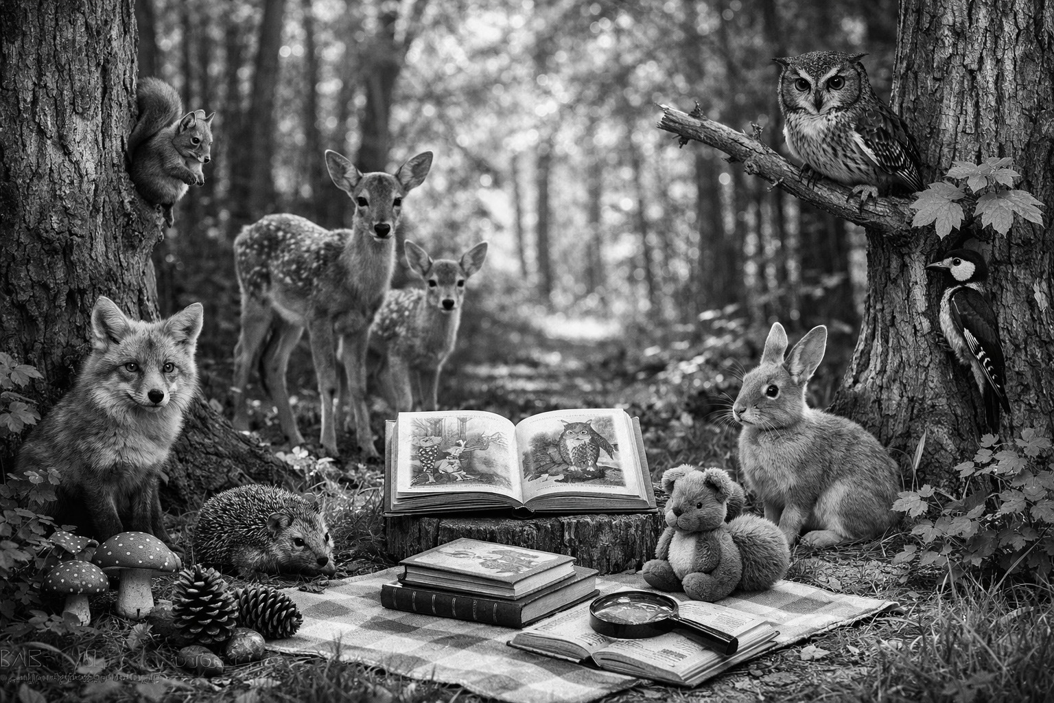 Lectures partagées jeunesse sur la forêt dans le cadre de l'exposition Bialowieza, la forêt vivante de Lech & Simona