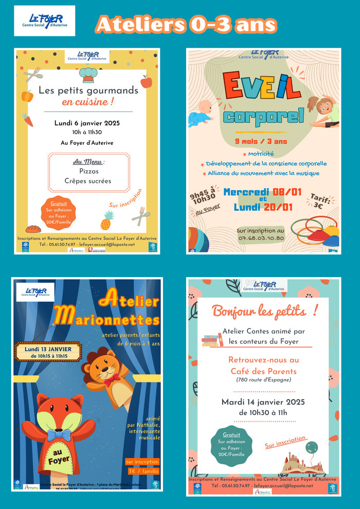 Ateliers 0-3 ans / Centre Social le Foyer d'Auterive