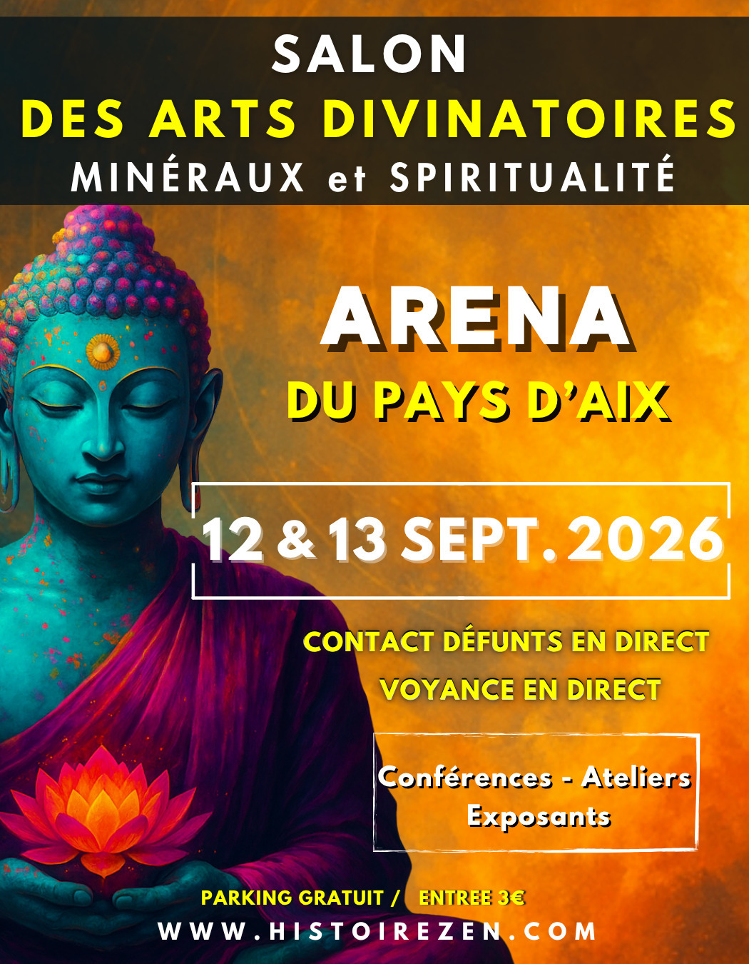 Salon des Arts Divinatoires, de la Spiritualité et des Minéraux à l'Aréna d'Aix - 4ème édition