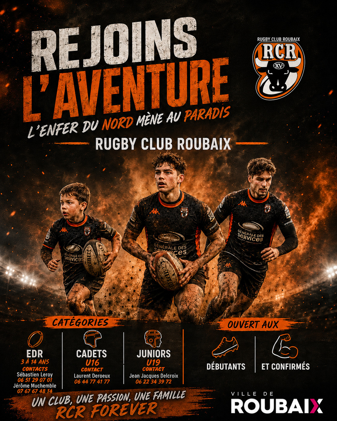 rejoins l'aventure rugby club Roubaix