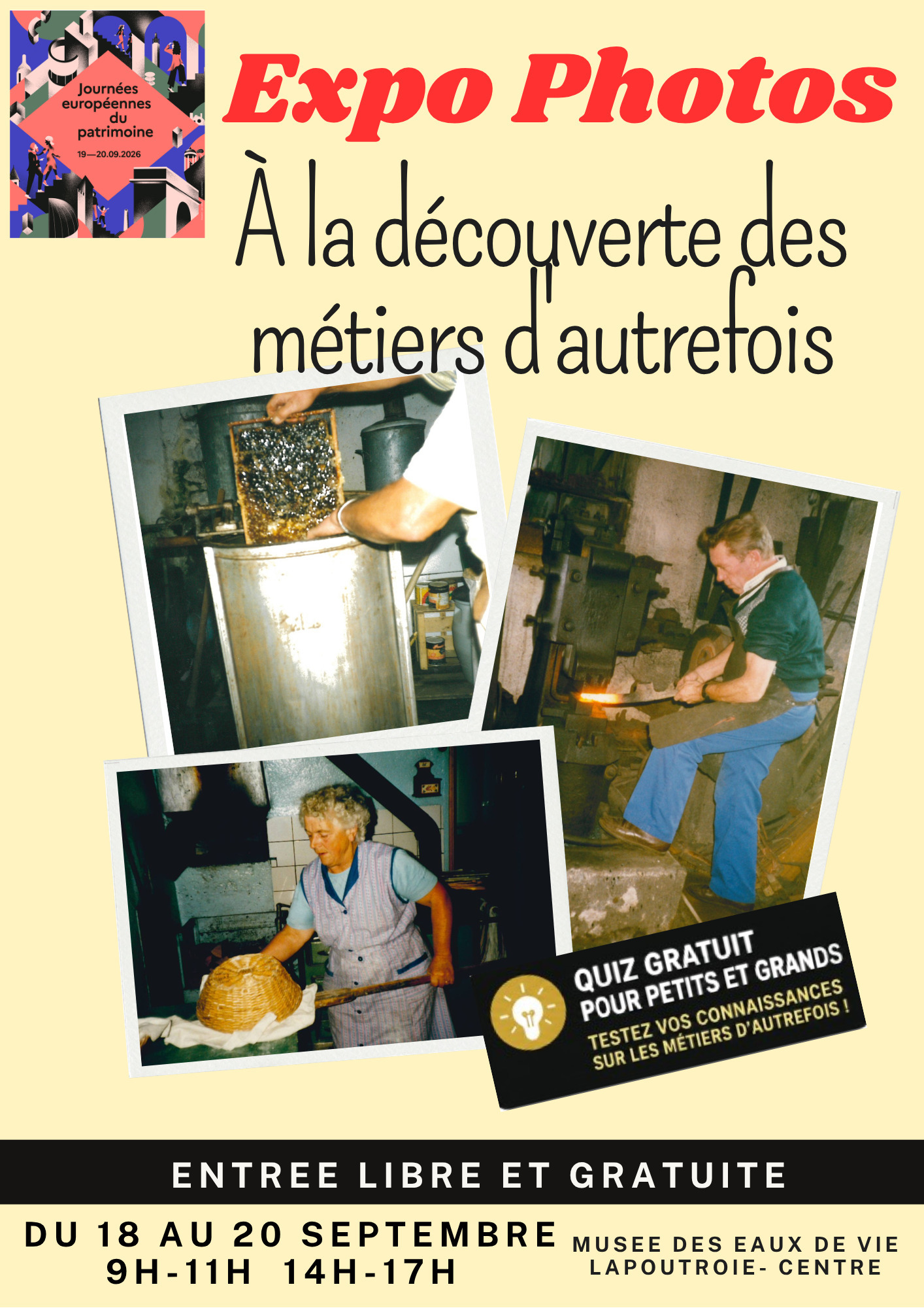 Exposition de photos "A la découverte des métiers d'autrefois"