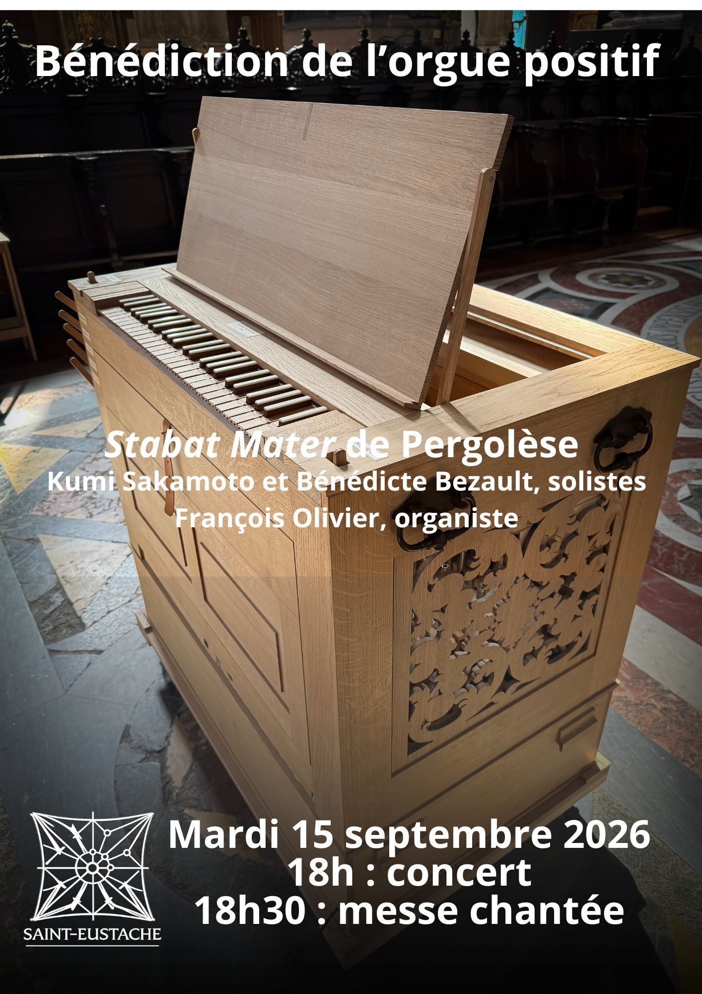 Bénédiction de l'orgue positif de Saint-Eustache