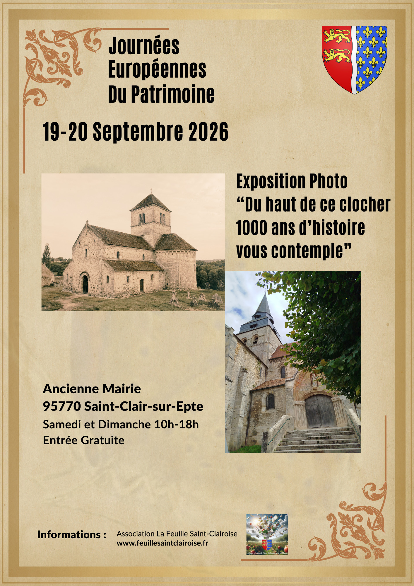 Exposition Photo : “Du haut de ce clocher 1000 ans d’histoire vous contemple...”