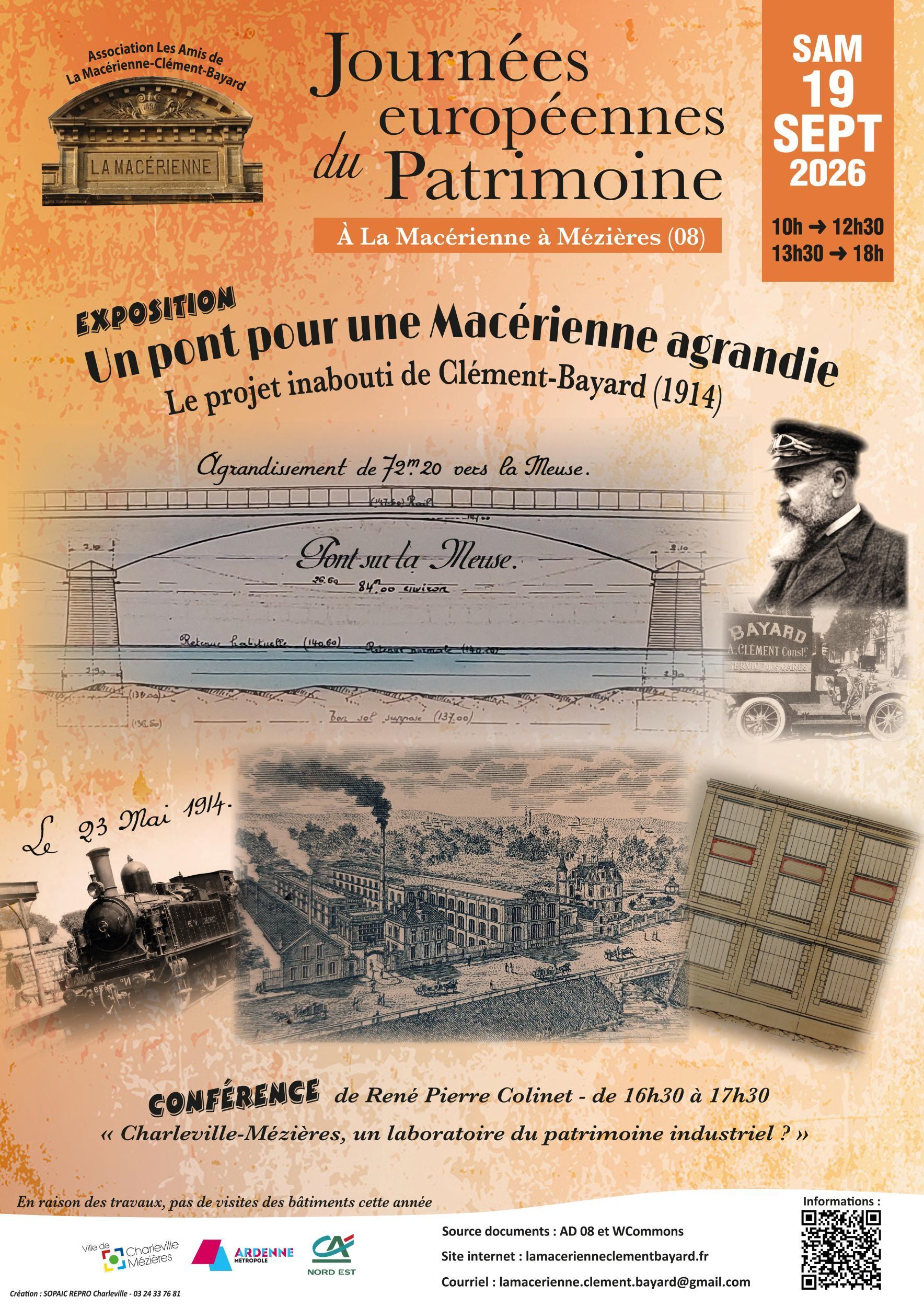 Un pont pour une Macérienne agrandie. Le projet inabouti de Clément-Bayard (1914).