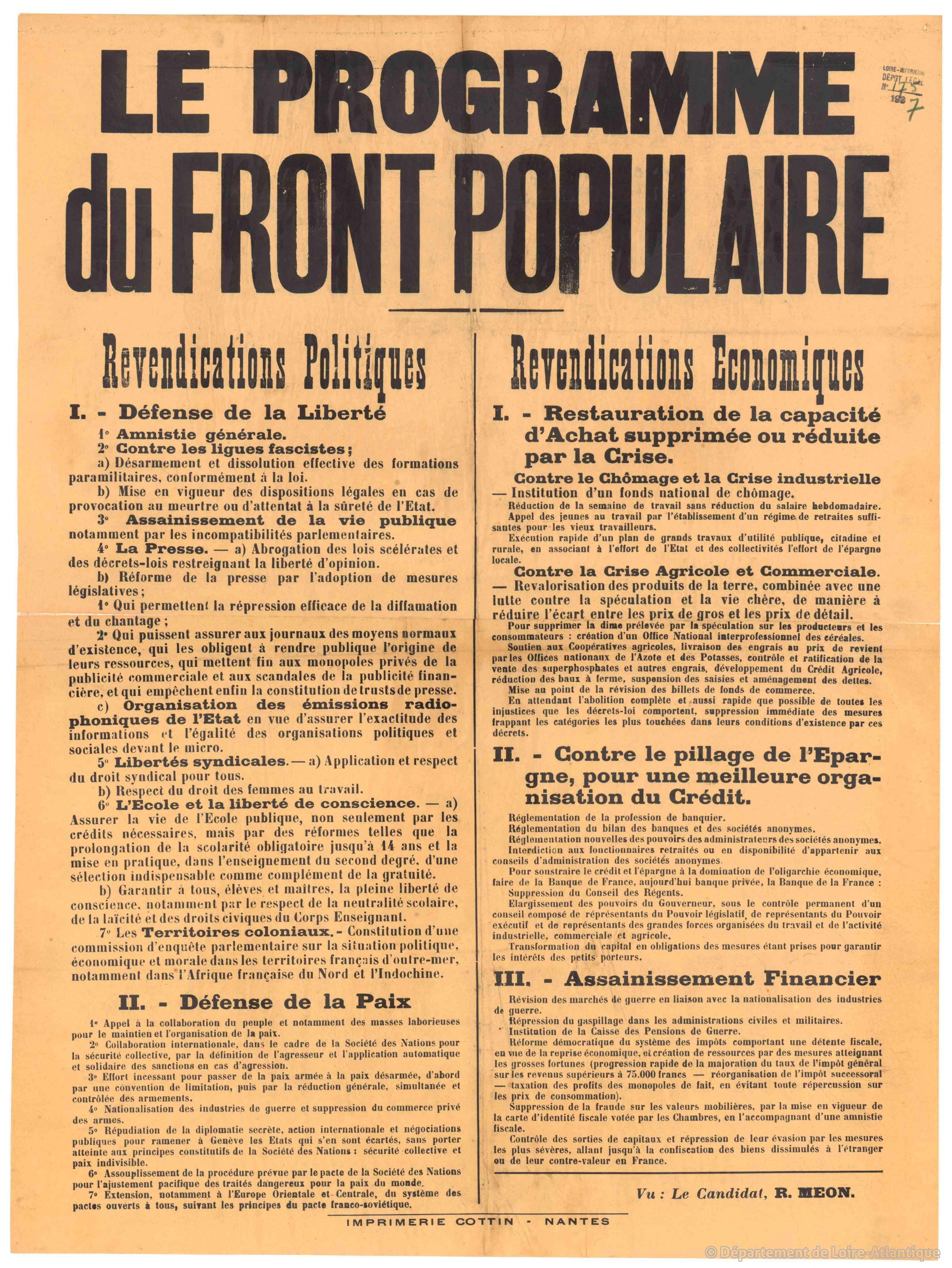 Les 90 ans du Front Populaire à Nantes