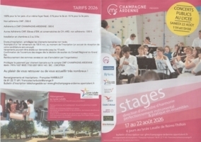 Stage de Perfectionnement instrumental et de Pratique collective 2026