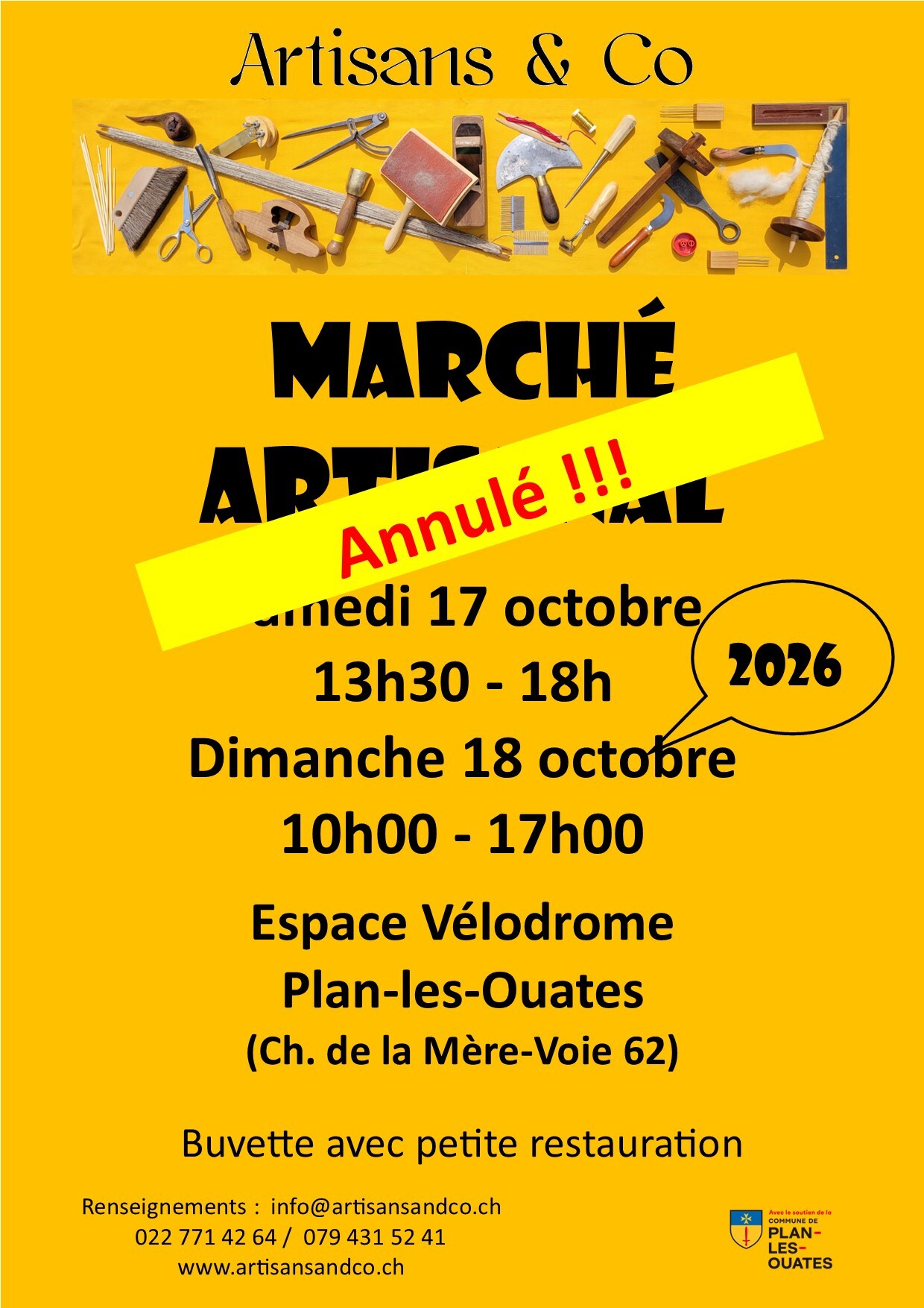 ANNULE - Marché artisanal avec près de 25 artisanes et artisans