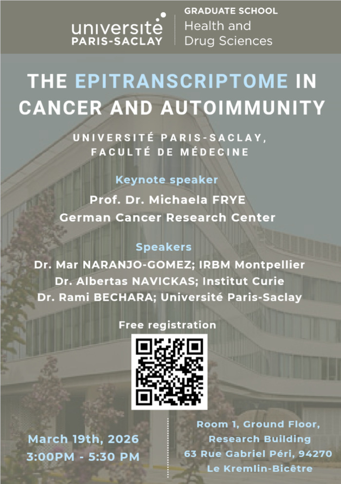 Cet événement scientifique réunira des experts internationaux afin de discuter des avancées récentes sur le rôle des modifications de l’ARN dans le cancer et les maladies auto-immunes.