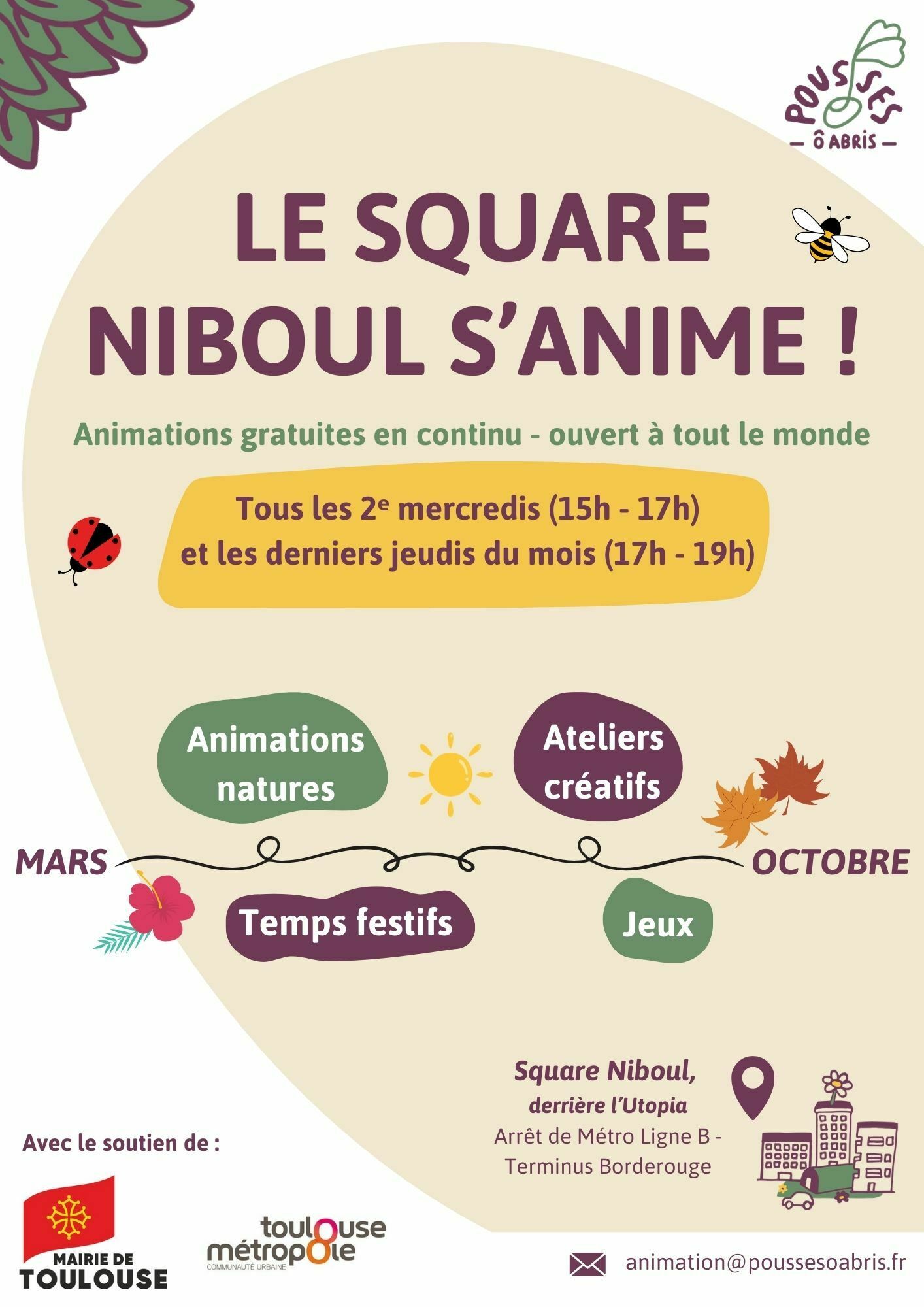 Animations bimensuelles au square Niboul