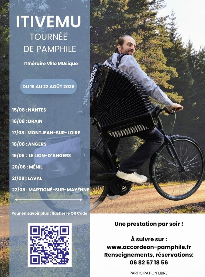 Concert de Pamphile au départ d'un itinéraire vélo-musique