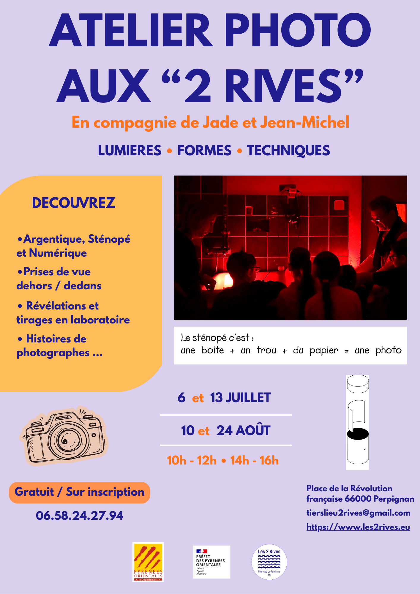 Atelier photo aux "2 Rives"
