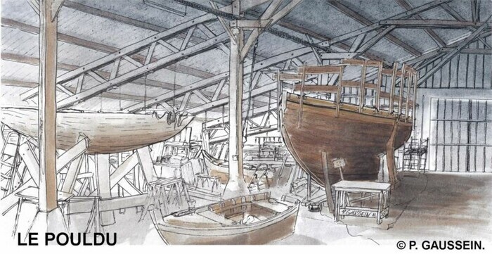 Visite de l'atelier de restauration de bateaux traditionnels des Vieilles Voiles de Rhuys