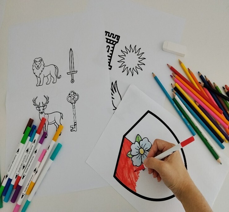 Atelier blason dans le couvent des Clarisses