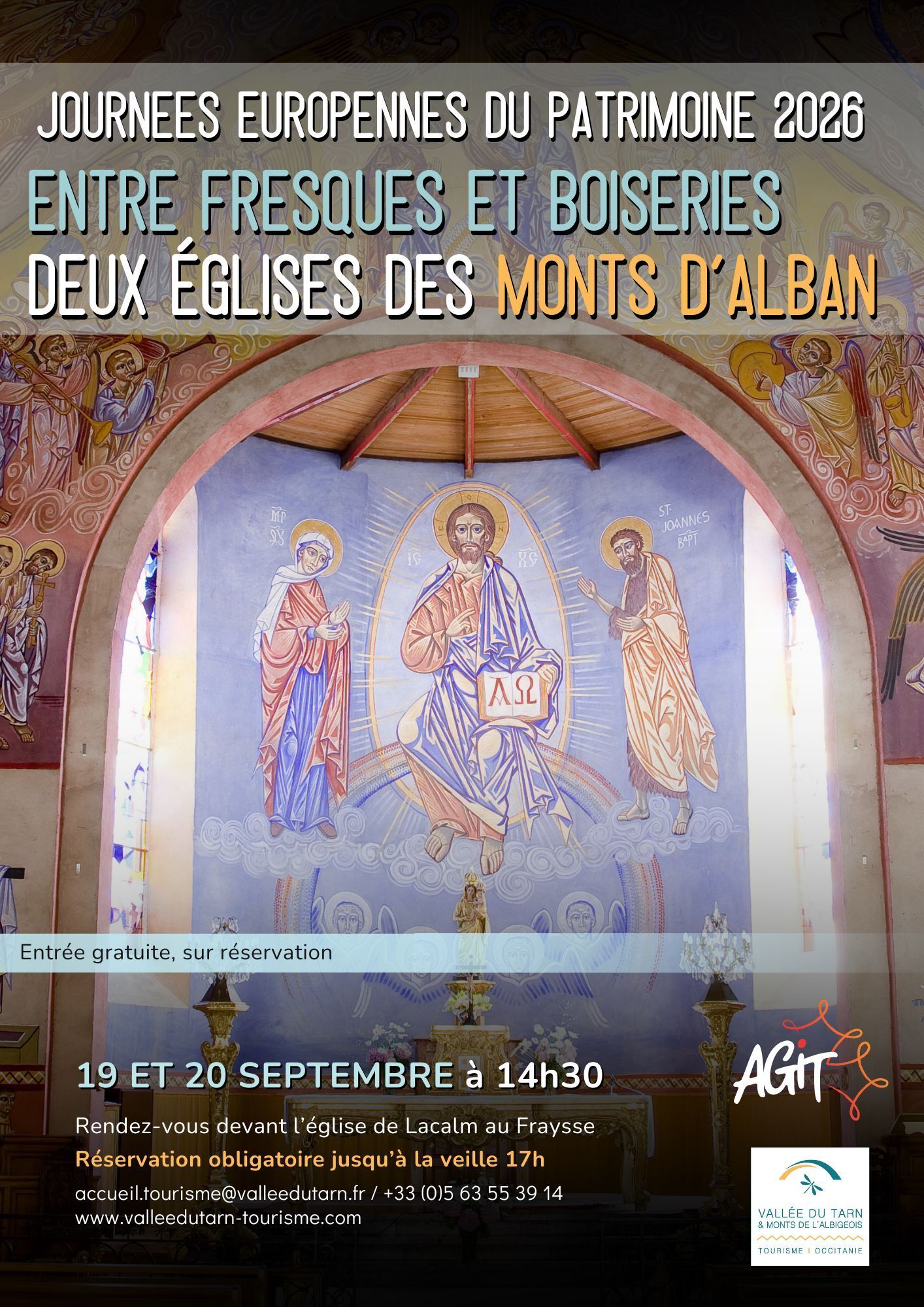 Visite commentée : églises des monts d’Alban, entre fresques et boiseries