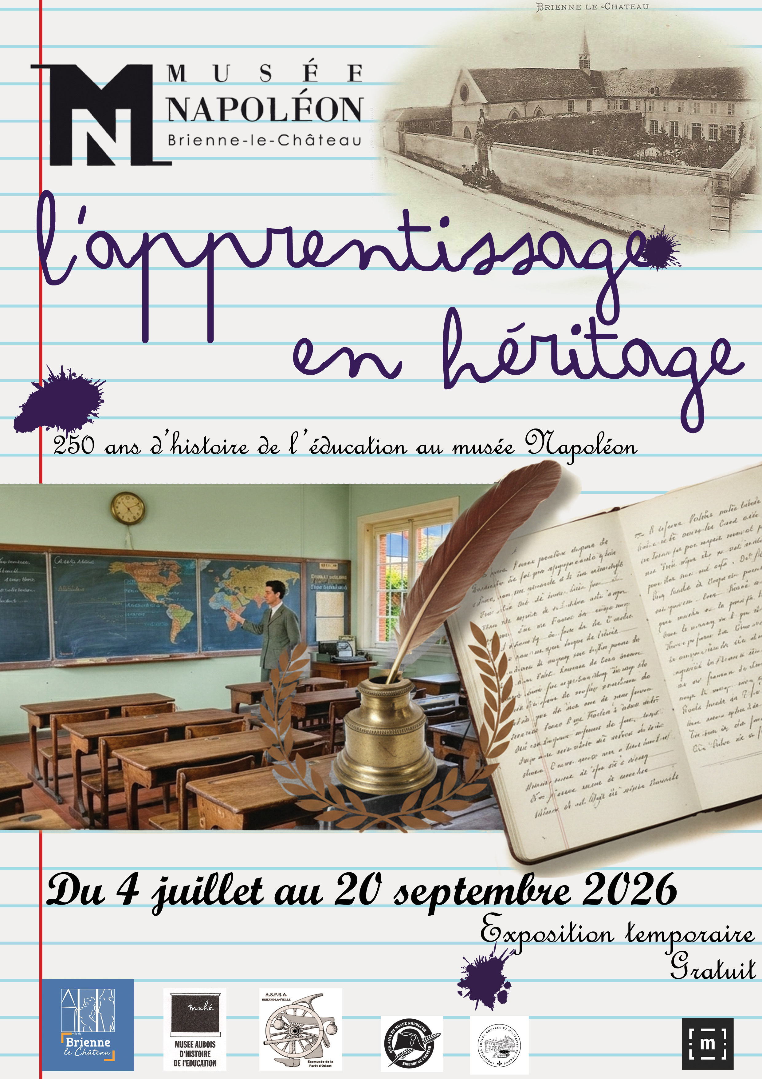 Exposition "L'apprentissage en héritage - 250 ans d'histoire de l'éducation au musée Napoléon"
