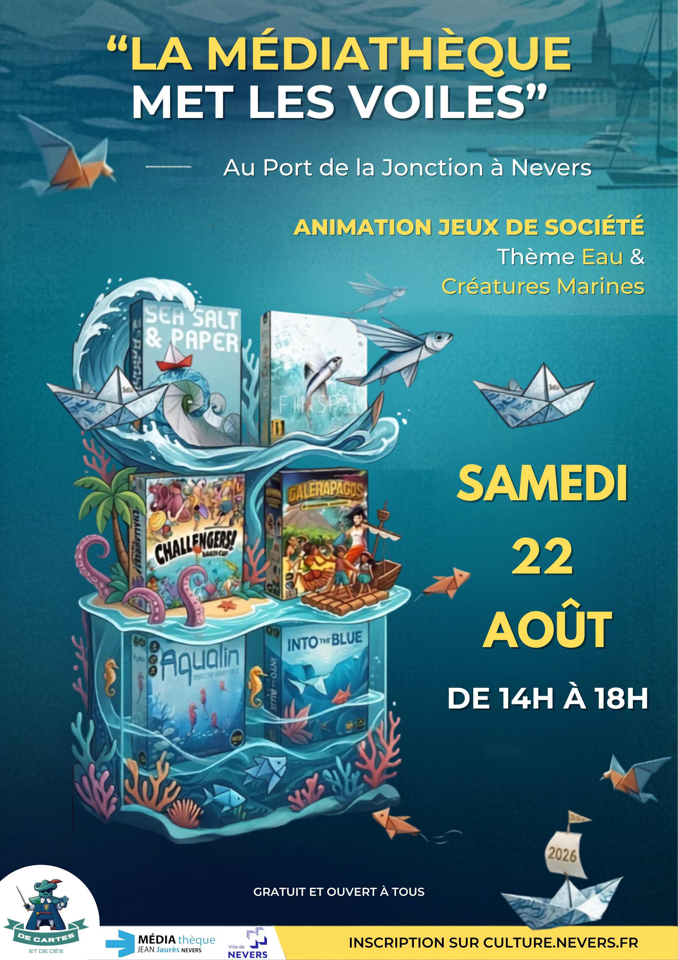 Animation Jeux de Société Thème "Eau & Créatures Marines"