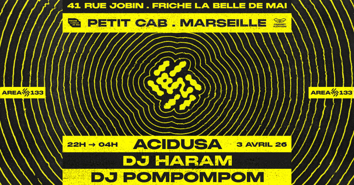 AREA133 invite DJ Haram, Acidusa, DJ Pompompom