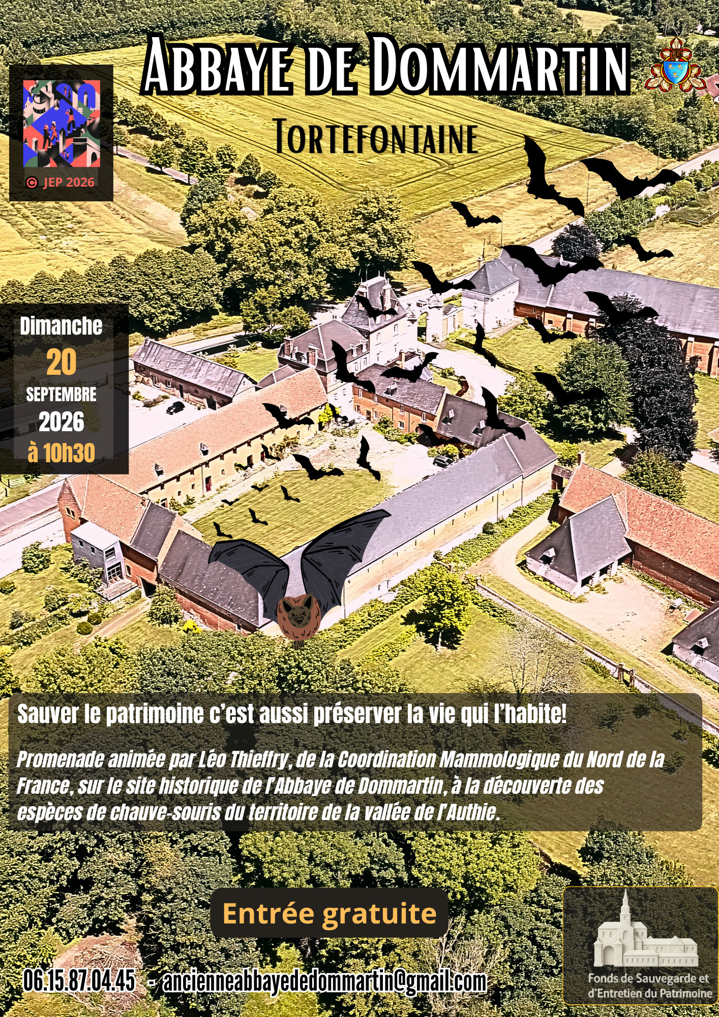 Promenade autour des chauve-souris de l'Abbaye de Dommartin